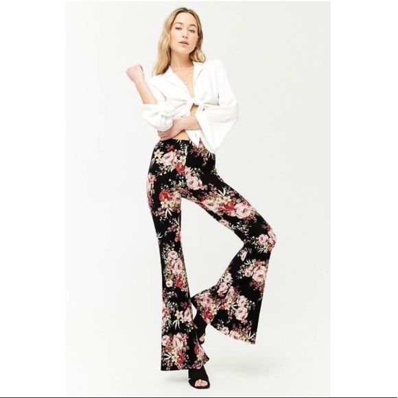 floral print flare pants